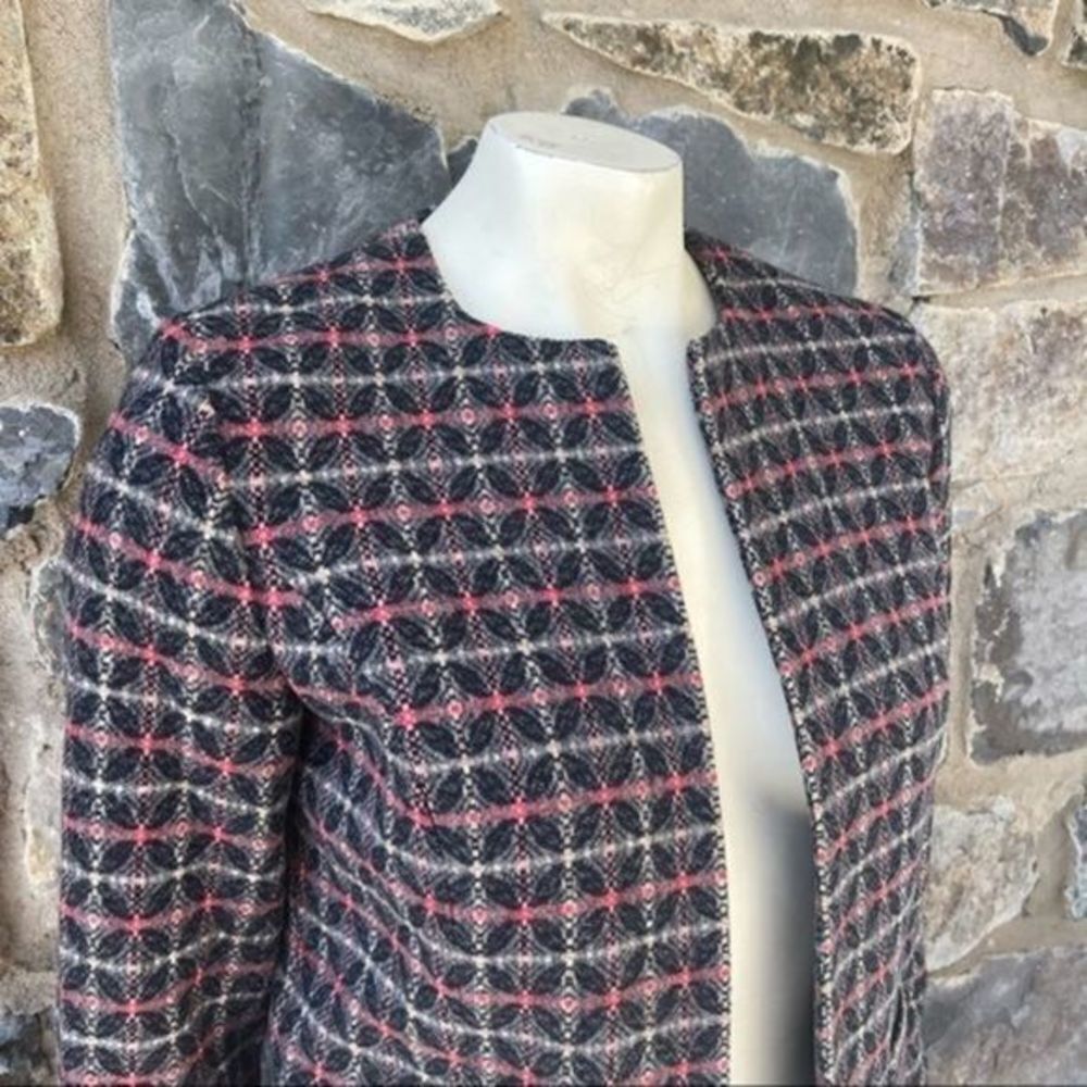Pendleton Wool Plaid Cropped Blazer Jacket Size 6 - image 2